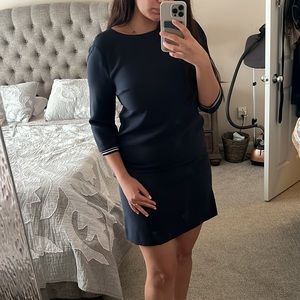 BANANA REPUBLIC Navy Side Stripe Mini Sheath Dress - Size 6 Tall